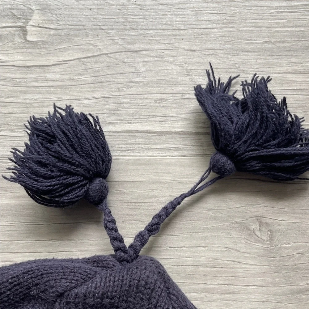 The Children's Place Navy and Burgundy Patterned Hat